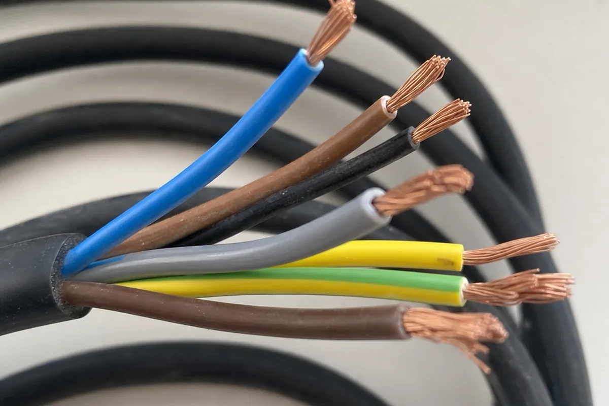 Ogoljeni provodnici električne instalacije spremni za povezivanje – elektroinstalacije Novi Sad