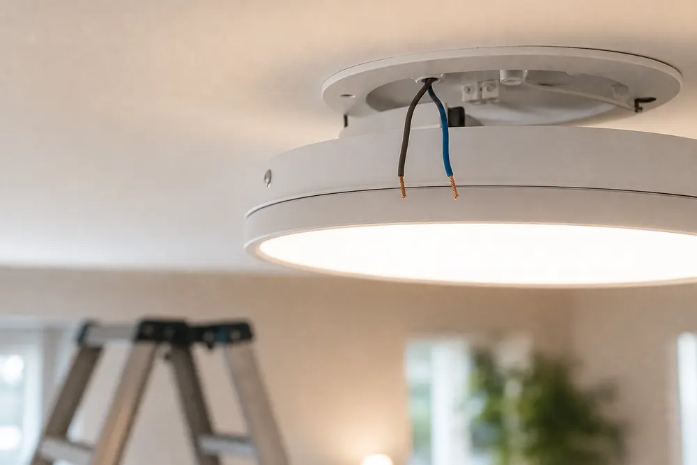 Montaža LED plafonjere na tavanici – usluga montaže rasvete